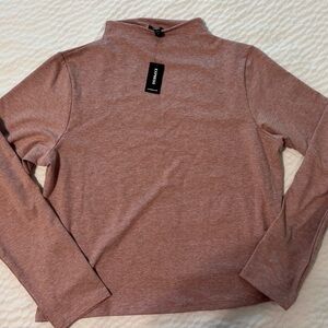 NWT EXPRESS Pink Mock Neck Long Sleeve Top XL